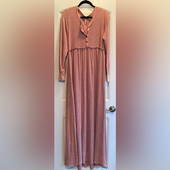 Free People Waffle Maxi Dress - Picture 1 of 4
